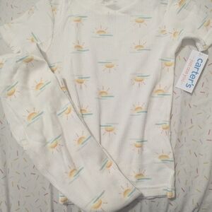 Carter's White Pajama Set with Sun Print